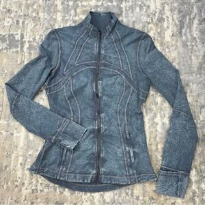 Lululemon Define Jacket *Ice Dye Ice Wash Asphalt Grey size 6